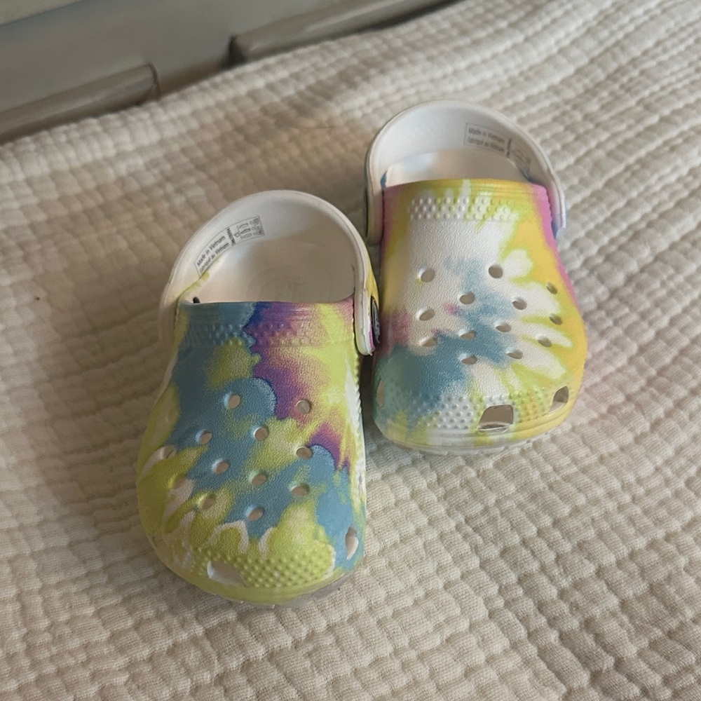 CROCS Kids Sandals in Yellow, Blue, and Pink